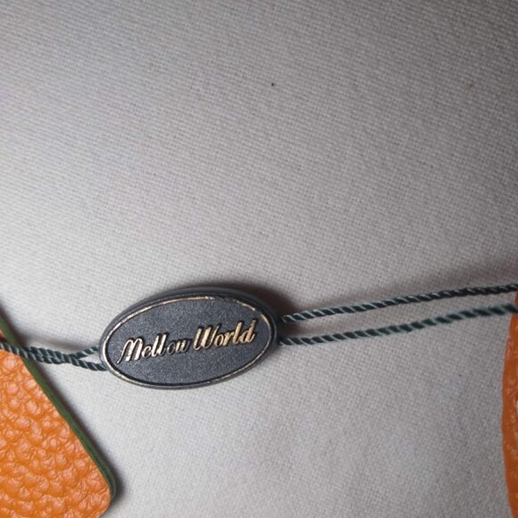 NWT  Mellow World  Orange + Pink flowers   small tote bag - Picture 5 of 11